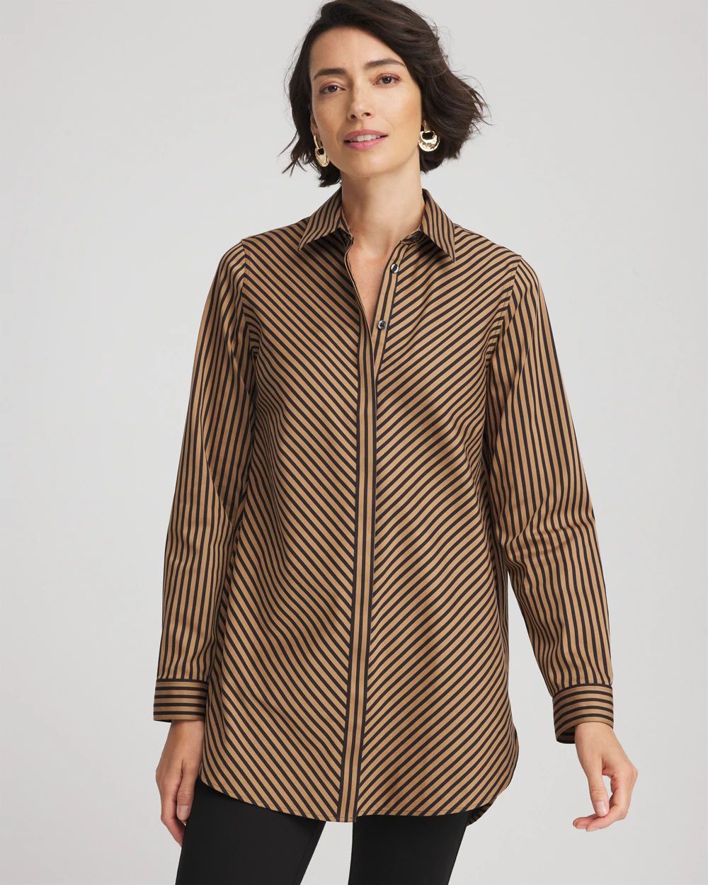 No Iron™ Slimming Imperial Stripe Tunic | Chico's